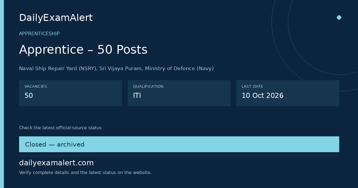 Apprentice – 50 Posts — apprenticeship summary