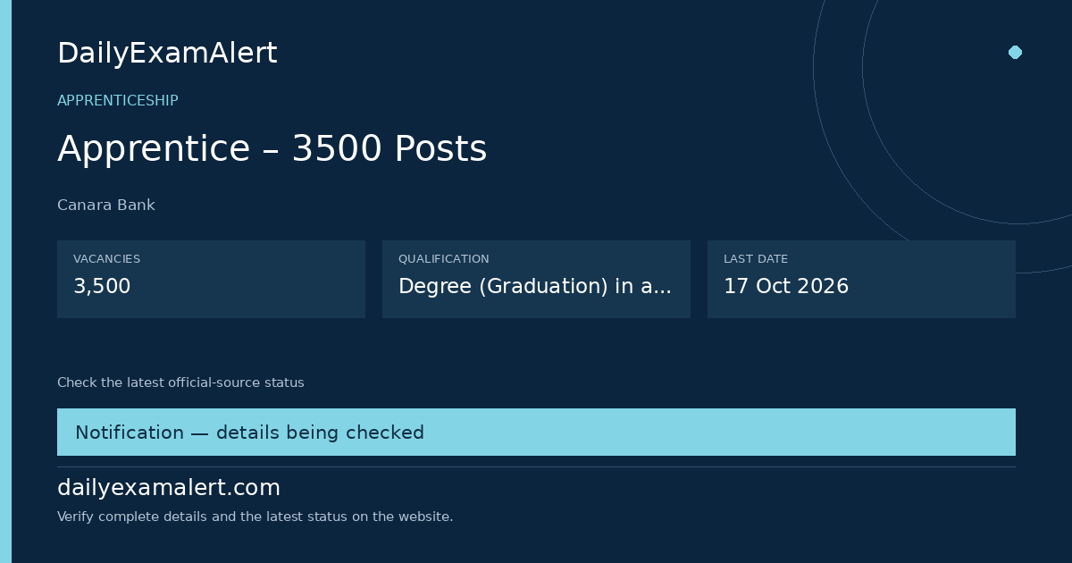 Apprentice – 3500 Posts — apprenticeship summary